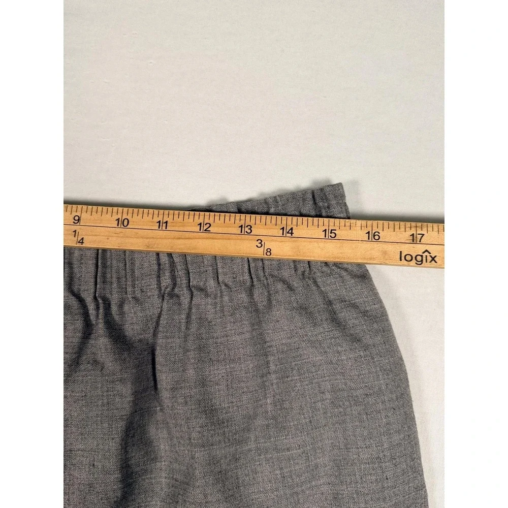 J.Crew Skirt Womens 12 Gray Wool Blend A-Line Pull On Mini Lined Pockets Casual